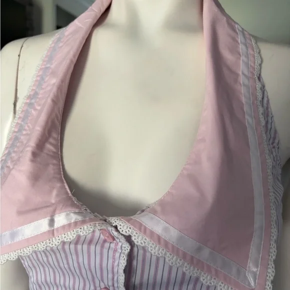 DollsKill | NWT’s Sugar Thrills Y2K Coquette Summer Pinstripe Dolly Vest - Picture 4 of 9